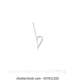 Alphabet & number / handwriting - vector