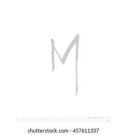 Alphabet & number / handwriting - vector