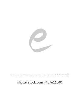 Alphabet & number / handwriting - vector