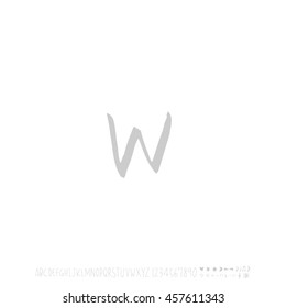 Alphabet & number / handwriting - vector