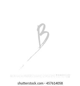 Alphabet & number / handwriting - vector