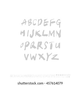 Alphabet & number / handwriting - vector