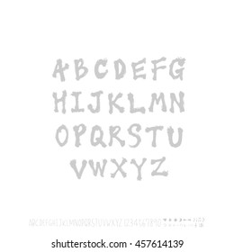 Alphabet & number / handwriting - vector