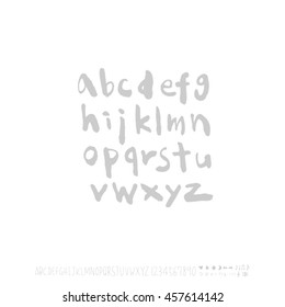 Alphabet & number / handwriting - vector