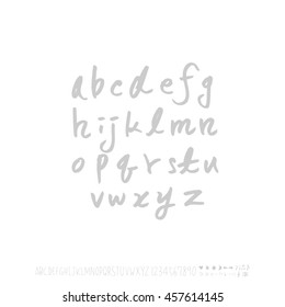 Alphabet & number / handwriting - vector