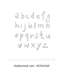 Alphabet & number / handwriting - vector