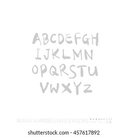 Alphabet & number / handwriting - vector