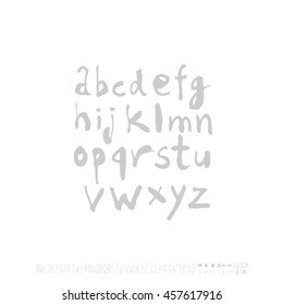 Alphabet & number / handwriting - vector