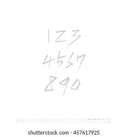 Alphabet & number / handwriting - vector