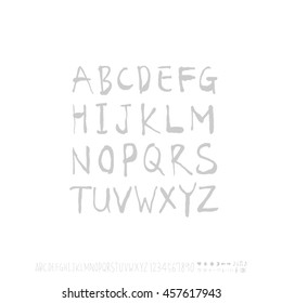 Alphabet & number / handwriting - vector