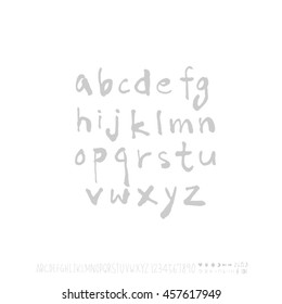 Alphabet & number / handwriting - vector