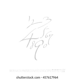 Alphabet & number / handwriting - vector