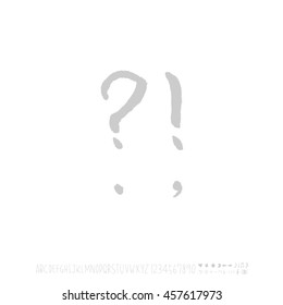 Alphabet & number / handwriting - vector