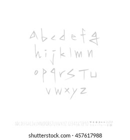 Alphabet & number / handwriting - vector