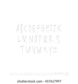 Alphabet & number / handwriting - vector