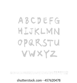 Alphabet & number / handwriting - vector