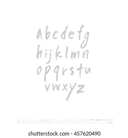 Alphabet & number / handwriting - vector
