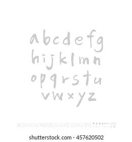 Alphabet & number / handwriting - vector