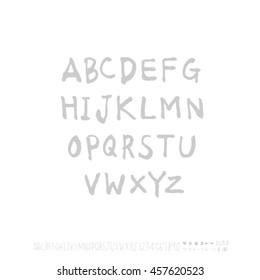 Alphabet & number / handwriting - vector
