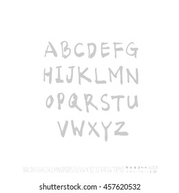 Alphabet & number / handwriting - vector