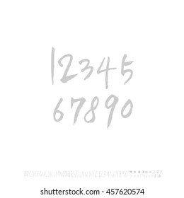 Alphabet & number / handwriting - vector