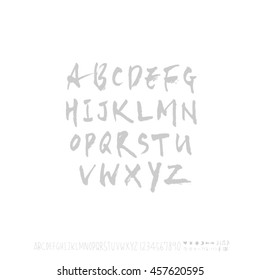 Alphabet & number / handwriting - vector