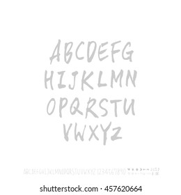 Alphabet & number / handwriting - vector