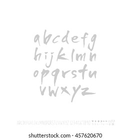 Alphabet & number / handwriting - vector