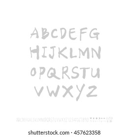 Alphabet & number / handwriting - vector