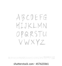 Alphabet & number / handwriting - vector
