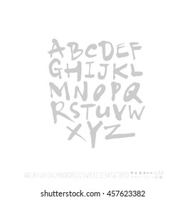 Alphabet & number / handwriting - vector