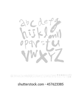 Alphabet & number / handwriting - vector