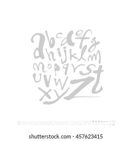 Alphabet & number / handwriting - vector