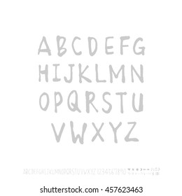 Alphabet & number / handwriting - vector