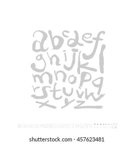 Alphabet & number / handwriting - vector