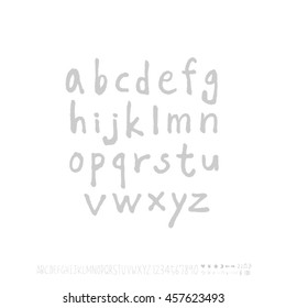 Alphabet & number / handwriting - vector