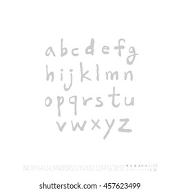 Alphabet & number / handwriting - vector