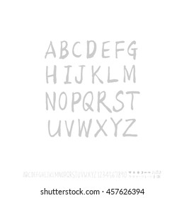 Alphabet & number / handwriting - vector