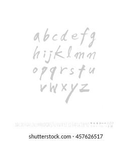 Alphabet & number / handwriting - vector