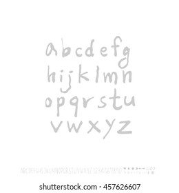 Alphabet & number / handwriting - vector