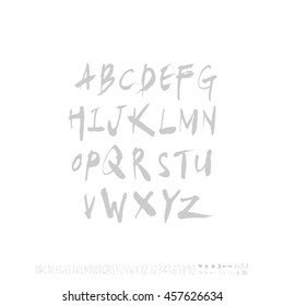Alphabet & number / handwriting - vector