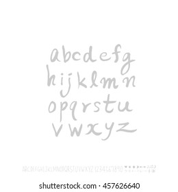 Alphabet & number / handwriting - vector