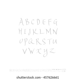 Alphabet & number / handwriting - vector