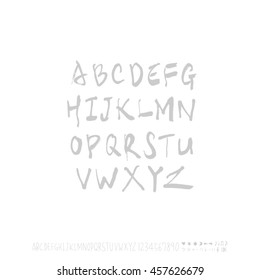 Alphabet & number / handwriting - vector