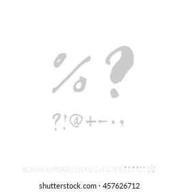 Alphabet & number / handwriting - vector