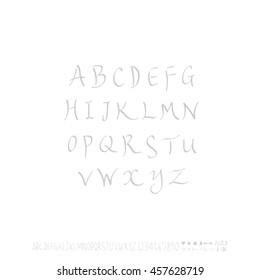 Alphabet & number / handwriting - vector