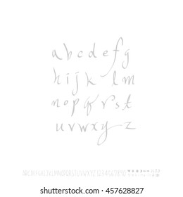 Alphabet & number / handwriting - vector