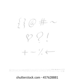 Alphabet & number / handwriting - vector