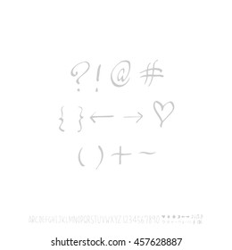 Alphabet & number / handwriting - vector