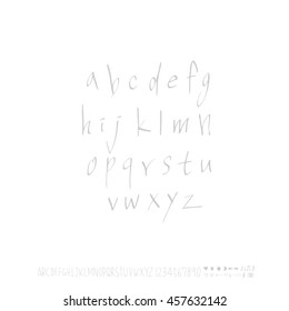 Alphabet & number / handwriting - vector